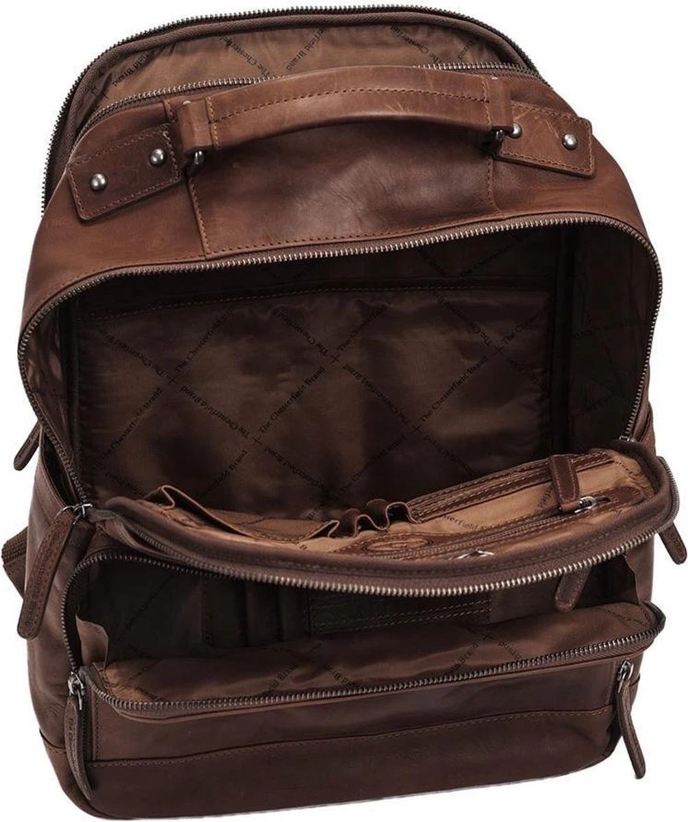 Chesterfield Bags Leren Laptop Rugzak Austin Bruin - Afbeelding 3