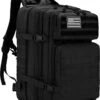 Merkloos Leger Rugzak - 45L - Camouflage - Militaire Tactische Tassen Voor Heren - Voor De Jacht - Voor Trekking - Rugzak - Waterdicht - Bug Out Bag - Airsoft - Zwart