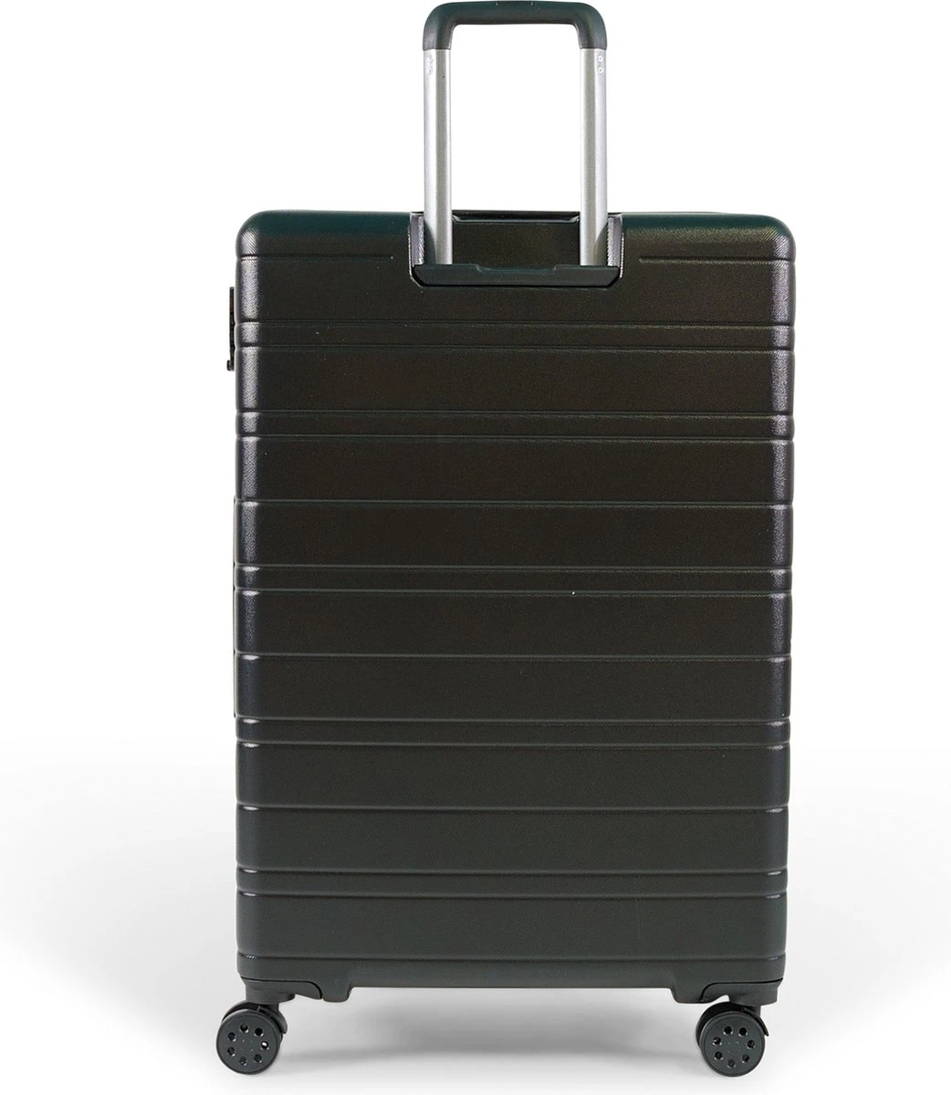 ©TROLLEYZ - Amsterdam No.9 - Reiskoffer 78cm Met TSA Slot - Dubbele Wielen - 360° Spinners - 100% ABS - Reiskoffer In Night Black - Afbeelding 3