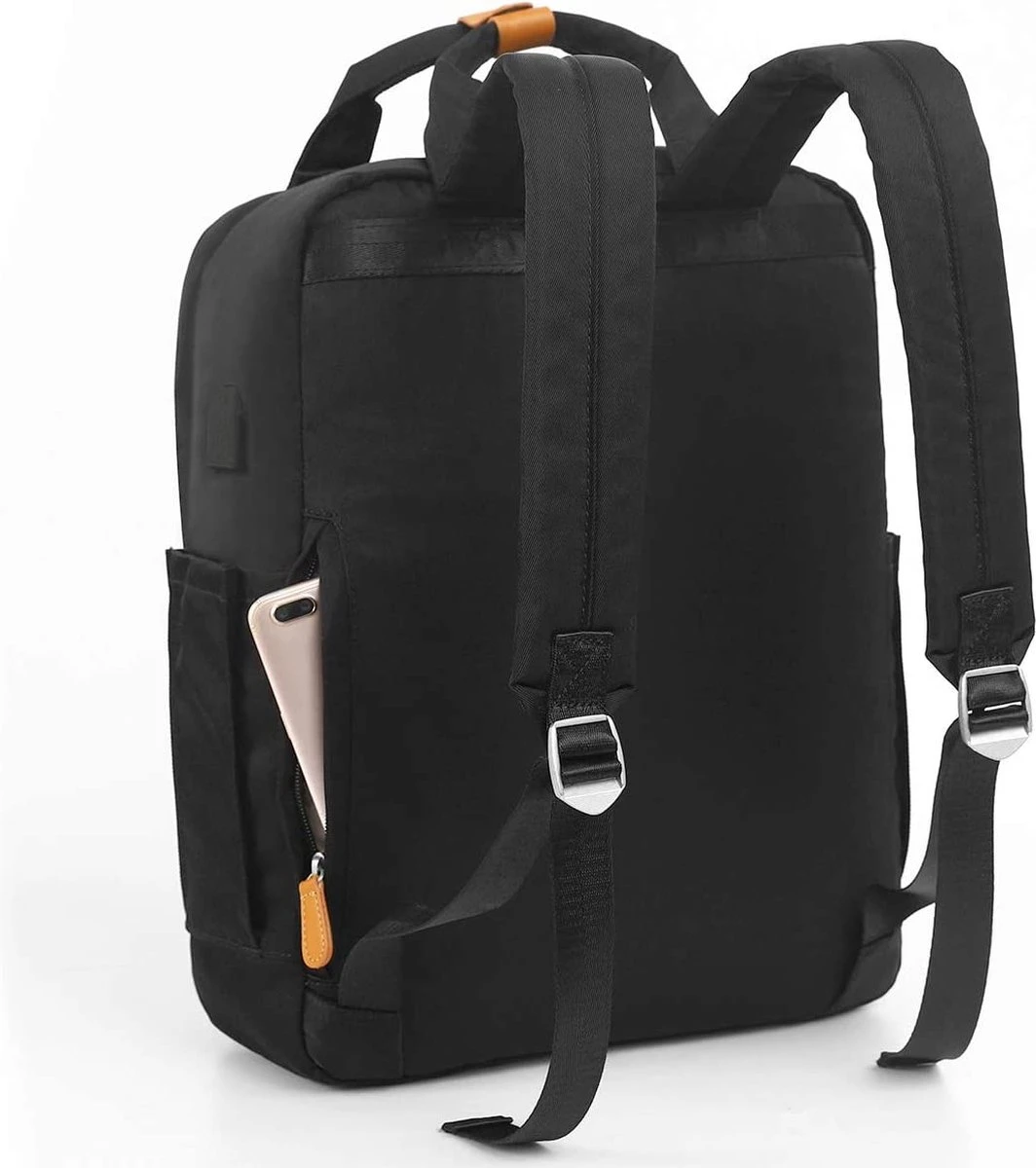 Rugzak Met Laptopvak - Rugzak Van 30 Liter Voor Heren / Dames - Waterdichte Rugzak Voor School / Werk / Reizen - Zwart Maat L - Afbeelding 4