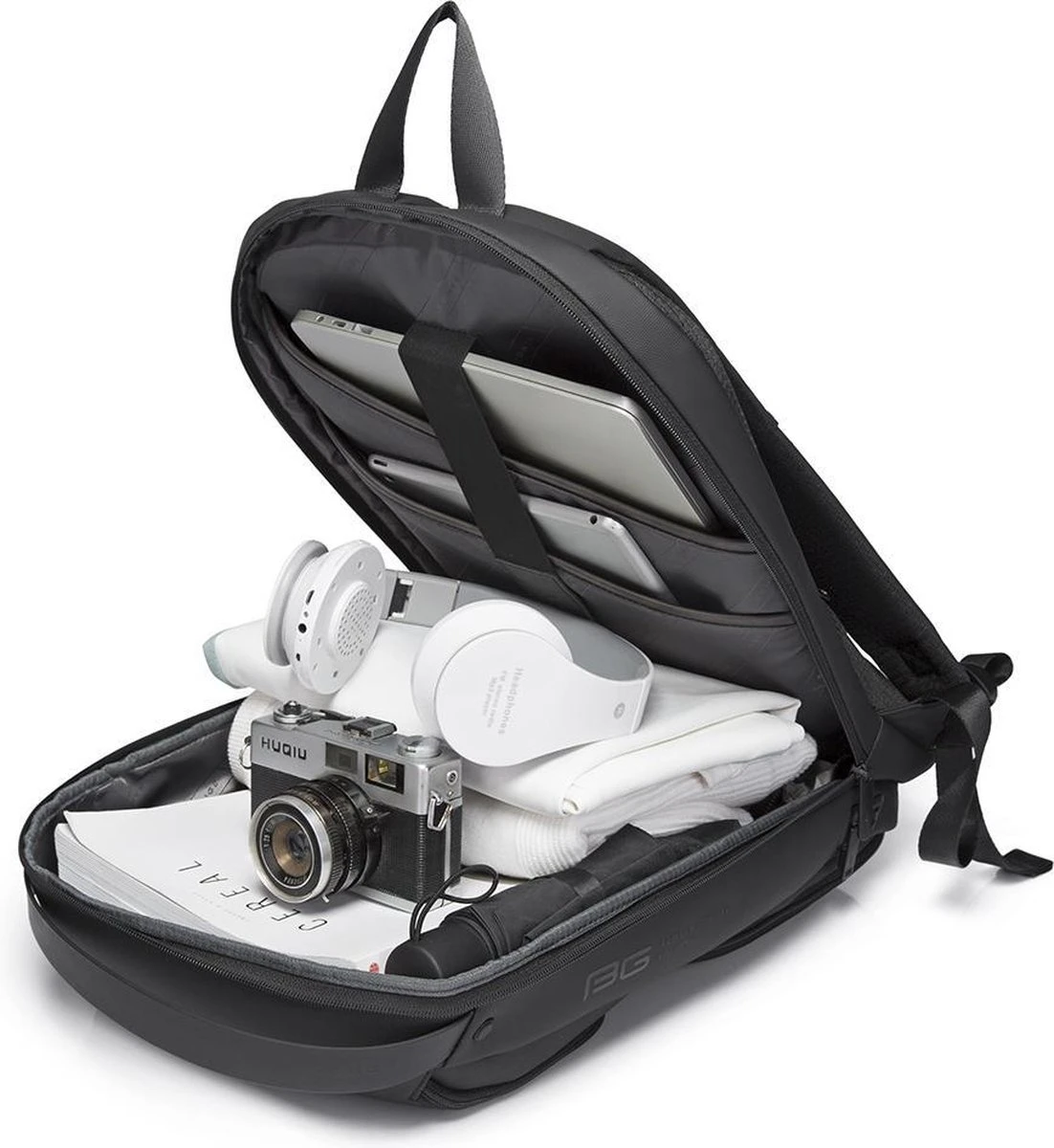 Bange Rugtas - 15,6 Inch - Laptop Rugzak - USB-aansluiting - Waterafstotend - Zwart - Incl. Smart Thermosfles - Afbeelding 10