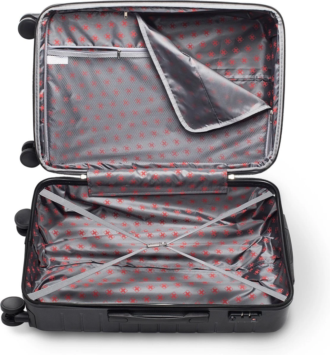 Swiss Alpine 2.0 - Reiskoffer - 67 Cm - 4 Wielen - Zwart - Afbeelding 3