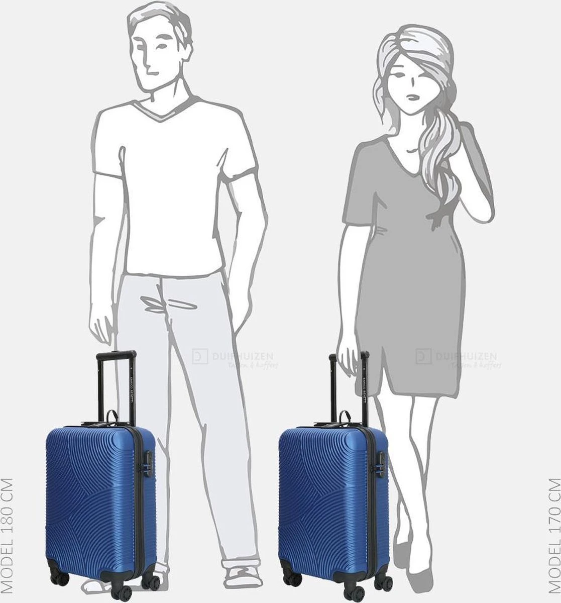 Enrico Benetti Louisville 39040 Handbagage Koffer 52 Cm - Blauw - Afbeelding 5