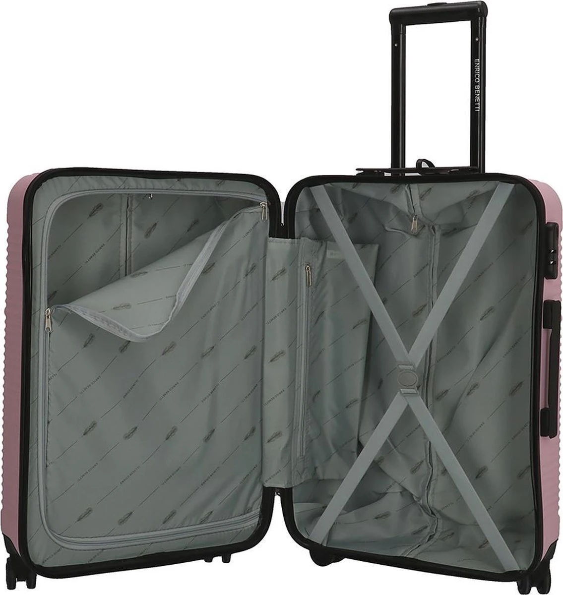 Enrico Benetti Koffer / Trolley / Reiskoffer - 65 X 41 X 25 Cm - 68 Liter - ABS - Maat M - Louisville - Roze - Afbeelding 5
