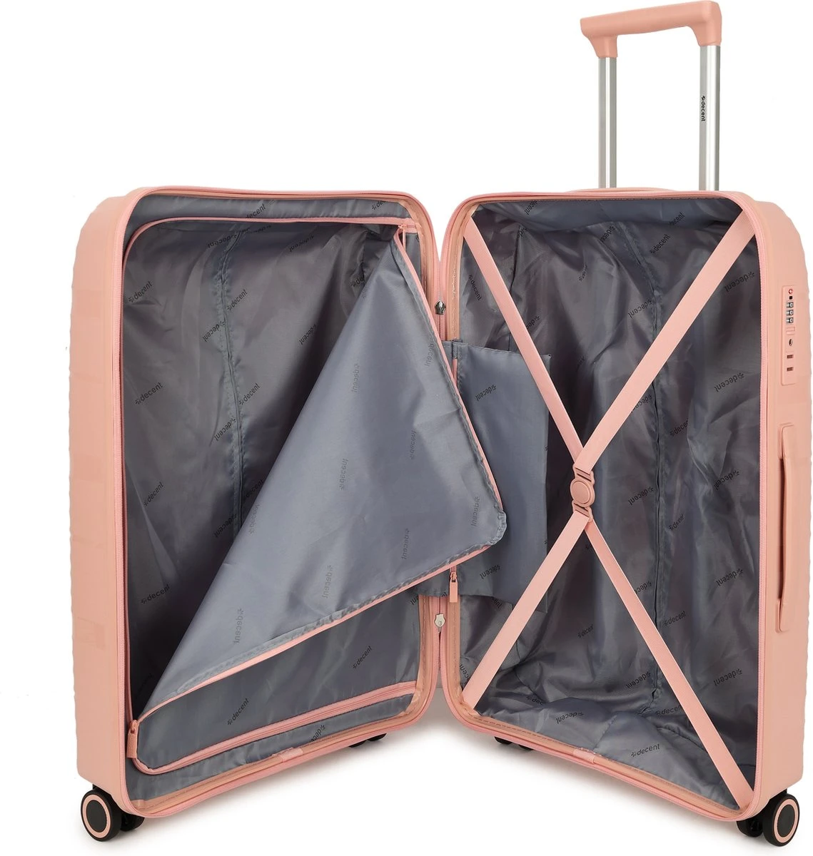 Decent EXPLORER PP Handbagage Trolley 55 Cm - 38 Liter - Pink - Afbeelding 4