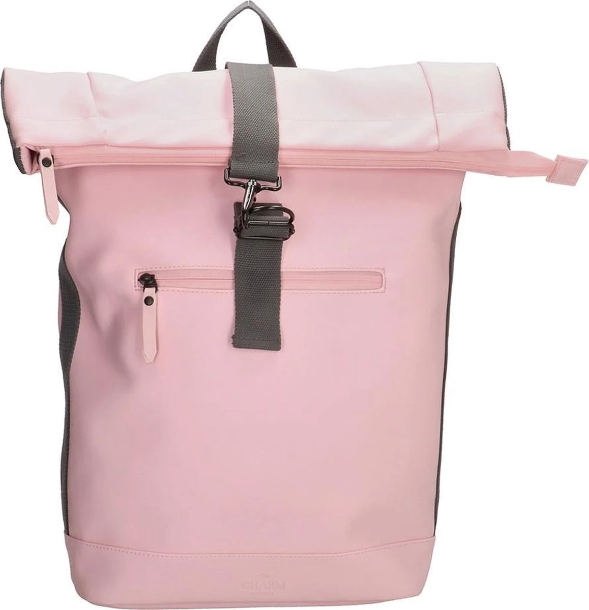Charm London Neville Waterproof Roll Top Backpack Pink