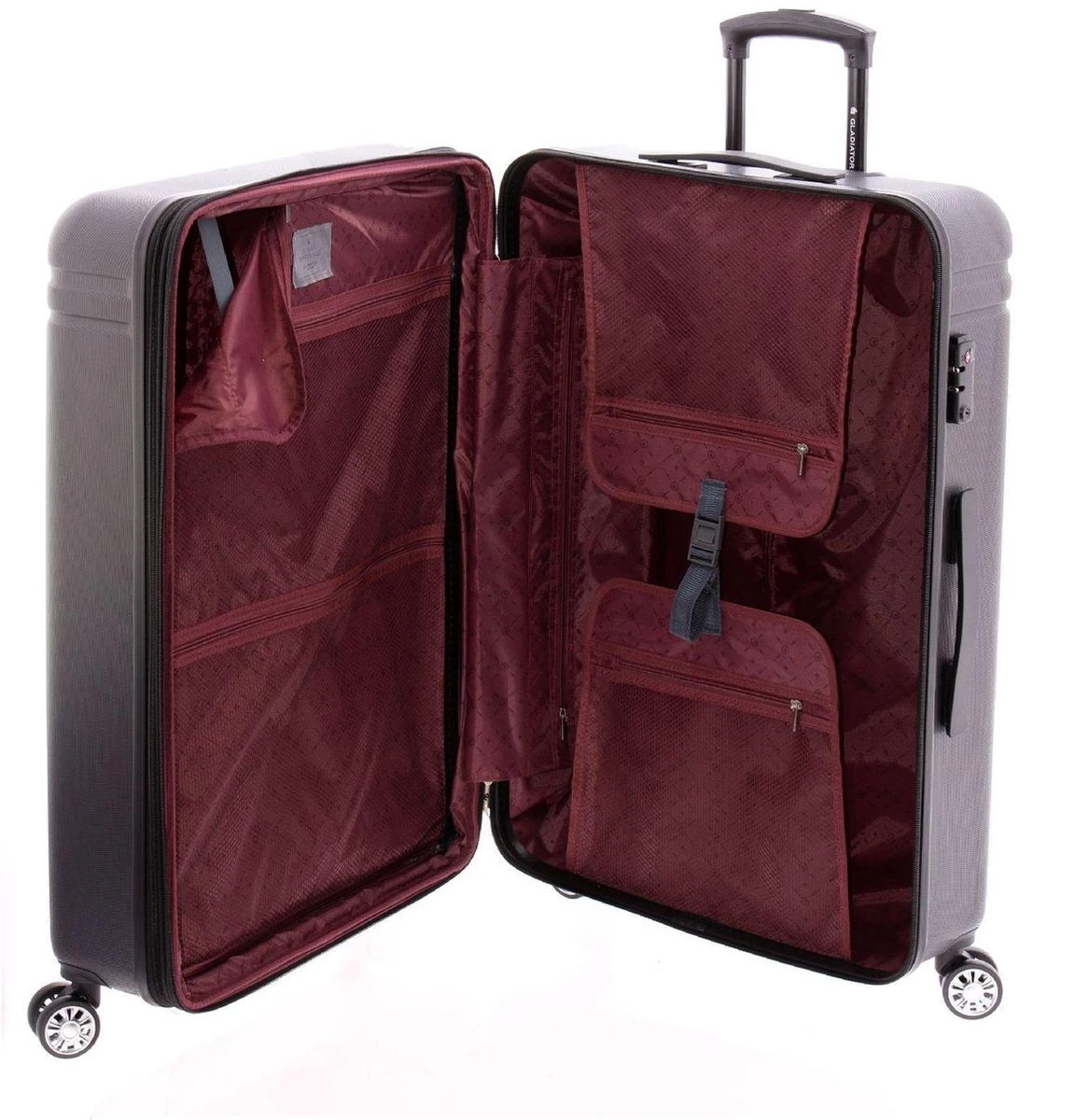 Gladiator Cactus Grote Koffer - 75 Cm - Exp - TSA Slot - Zwart - Afbeelding 6