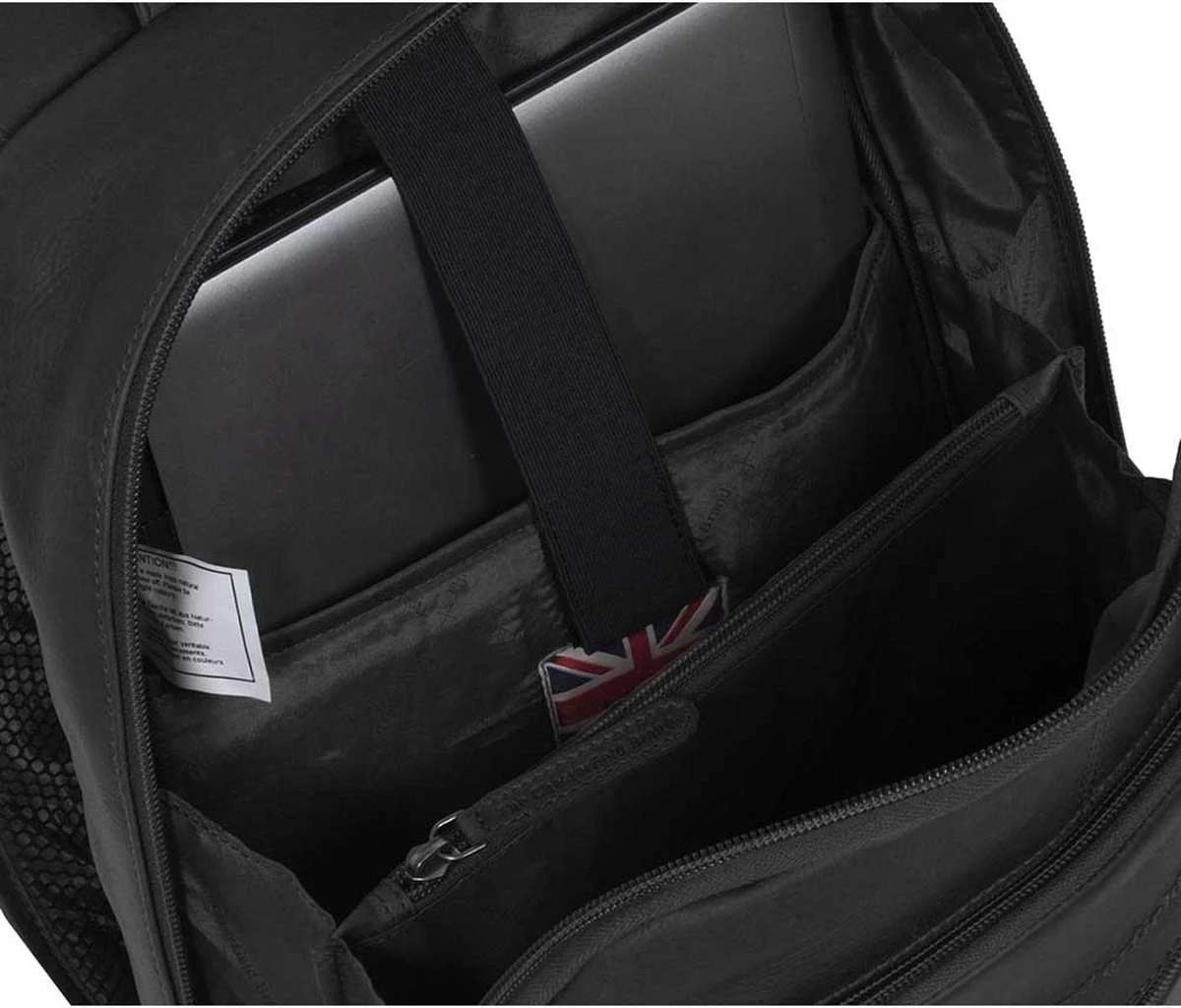 Chesterfield James Leren Laptop Rugzak - 14 Inch - Zwart - Afbeelding 5
