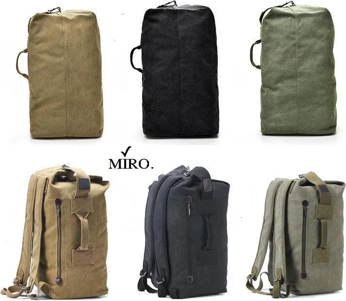 MIRO Luxe Rugzak - Rugtas - Backpack - Grote Capaciteit - Met Zip - 50 Liter - Bruin - Afbeelding 3