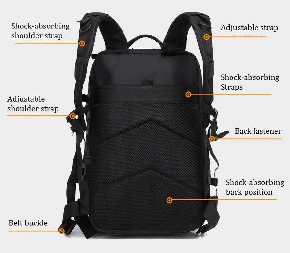 Northwest Tactical Backpack 45l | Tactische Rugzak - Sport - School - Werk ARMY GREEN | Leger Groen - Afbeelding 3