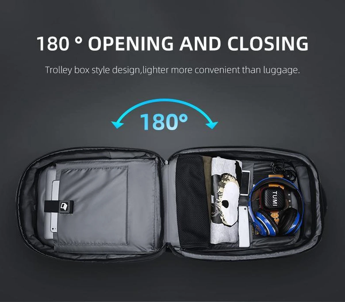 Bange Rugtas - 15,6 Inch - Laptop Rugzak - USB-aansluiting - TSA Slot - Waterafstotend - Zwart - Incl. Smart Thermosfles - Afbeelding 12