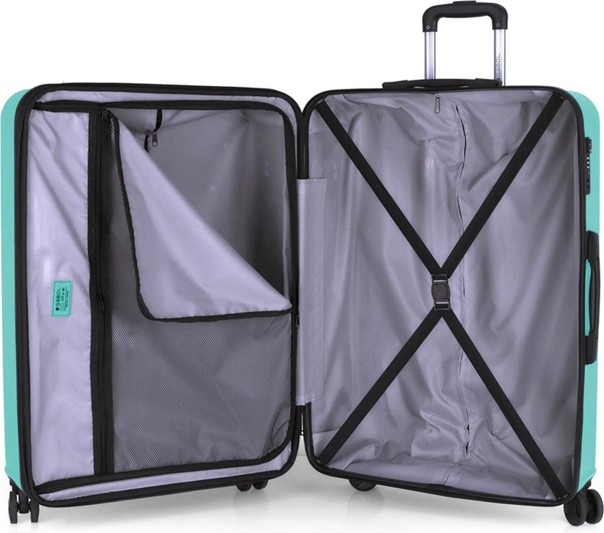 Gabol Harde Koffer / Trolley / Reiskoffer - Open - 77 Cm (XL) - Blauw - Afbeelding 7