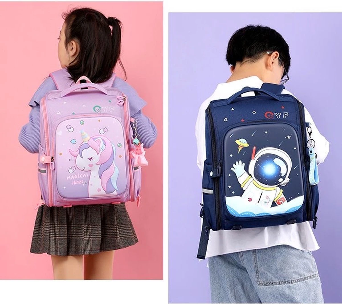 Kinder Rugzak - Rugtas Voor Meisjes - Kleuter - Peuter - Schooltas Basisschool - Eenhoorn Roze - Afbeelding 6