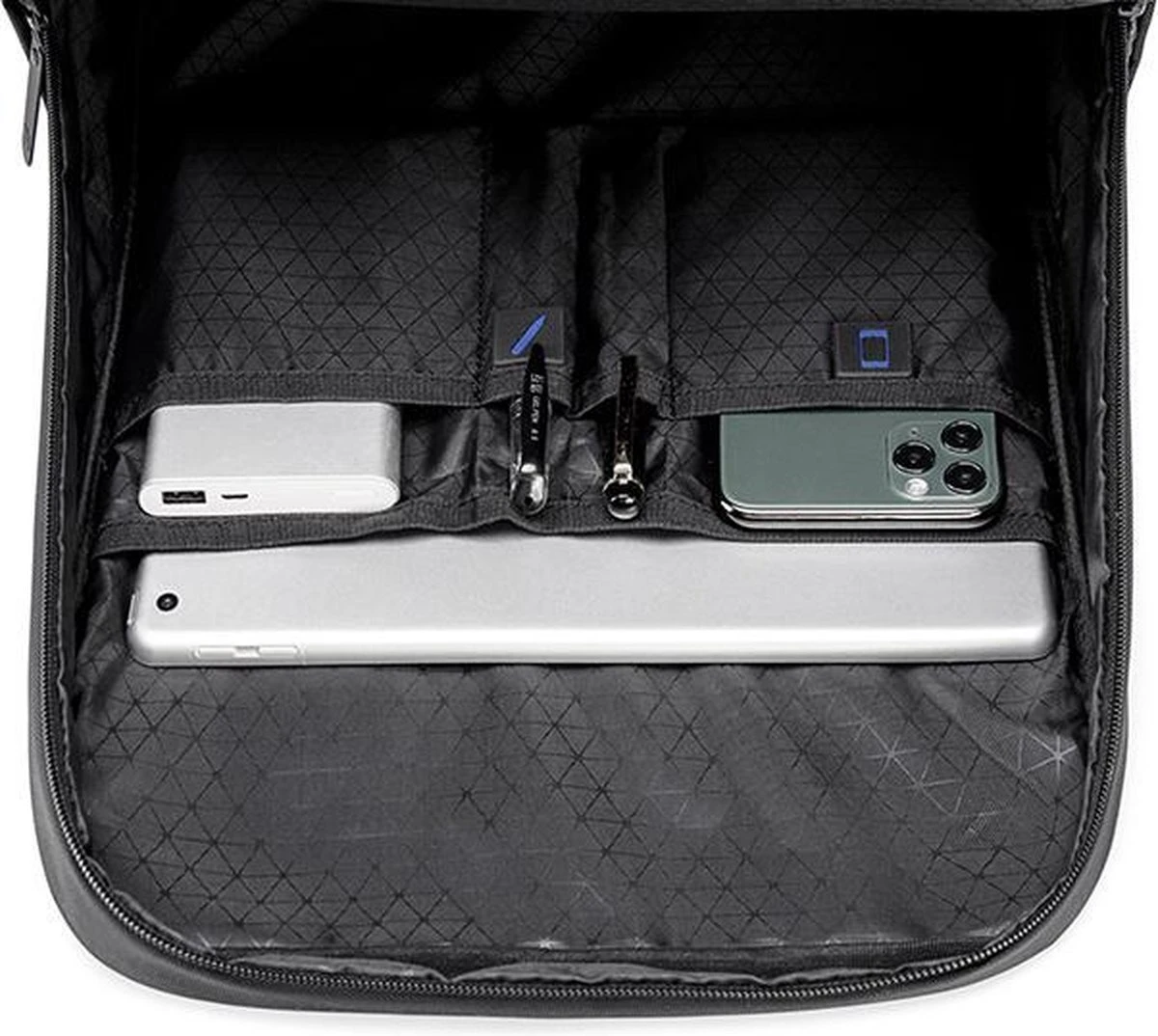 Golden Wolf Rugtas - Rugzak - Laptoptas - Motortas - Zwart - Afbeelding 7