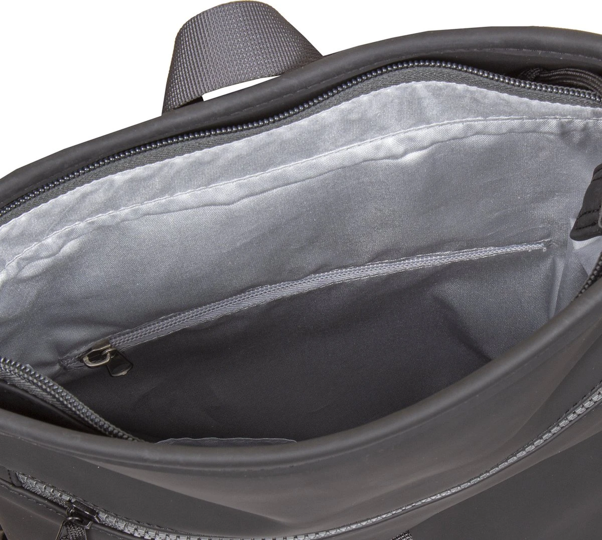 New Rebels® Tim - Rugtas - Grijs/Zwart - Waterafstotend - Roll-top - 13121087 - 27x8x33cm - Rugzak / Backpack - Afbeelding 5