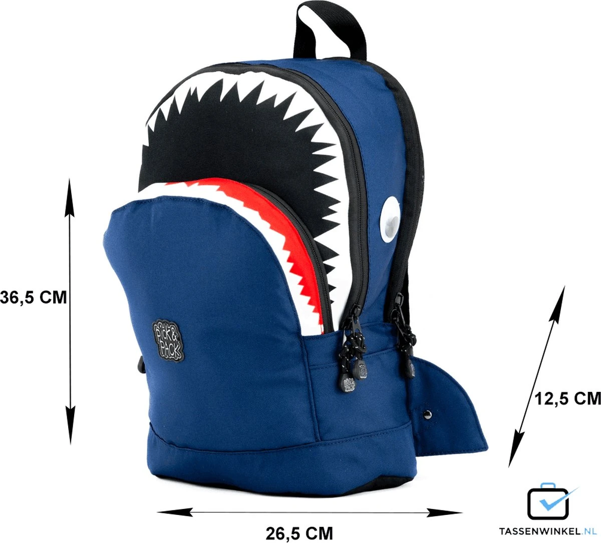 Pick & Pack Haaienvorm - Rugzak - Donkerblauw - Maat M - Afbeelding 13