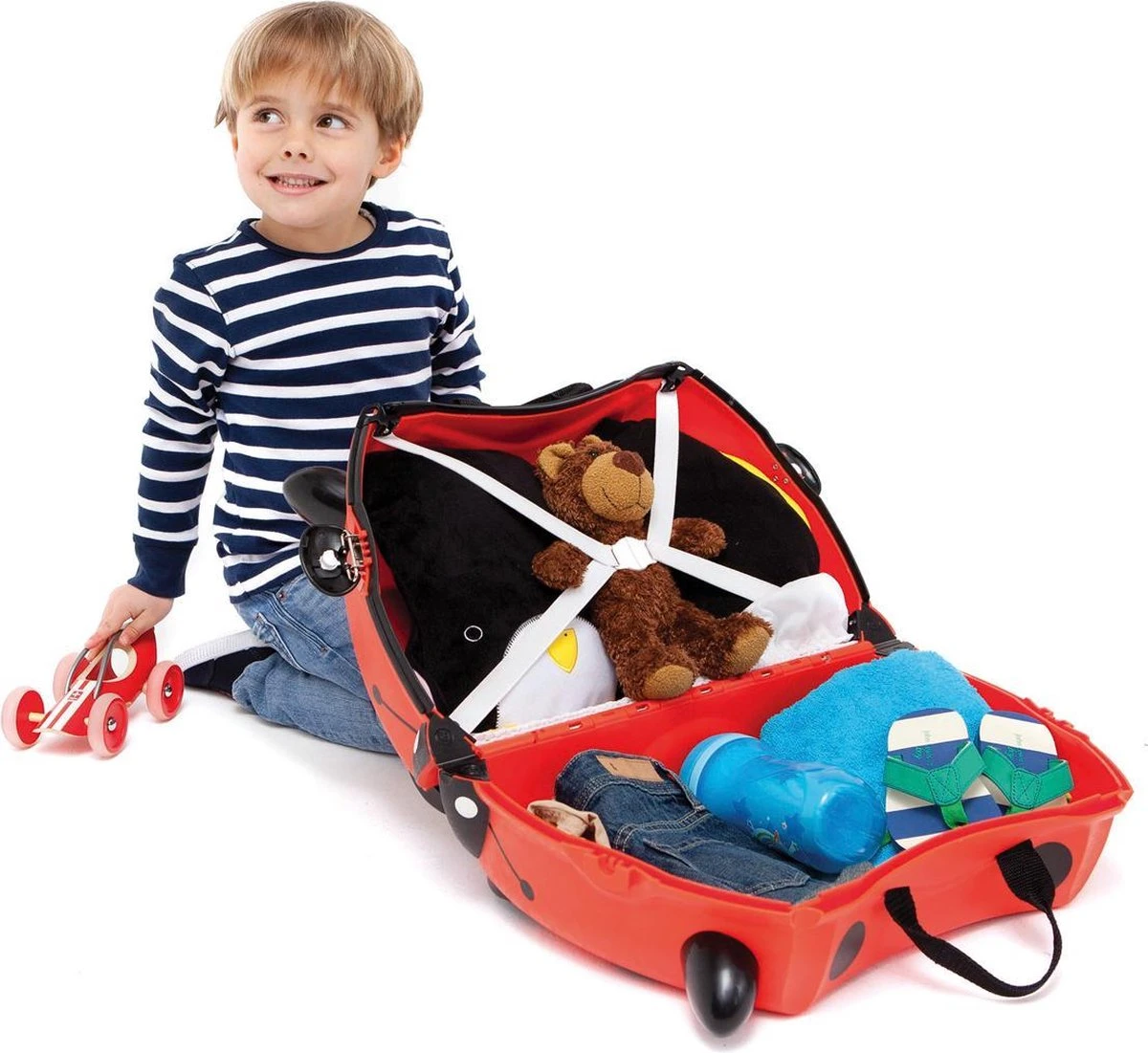 Trunki Ride-On Handbagage Koffer 46 Cm - Lieverheersbeestje Harley - Afbeelding 20