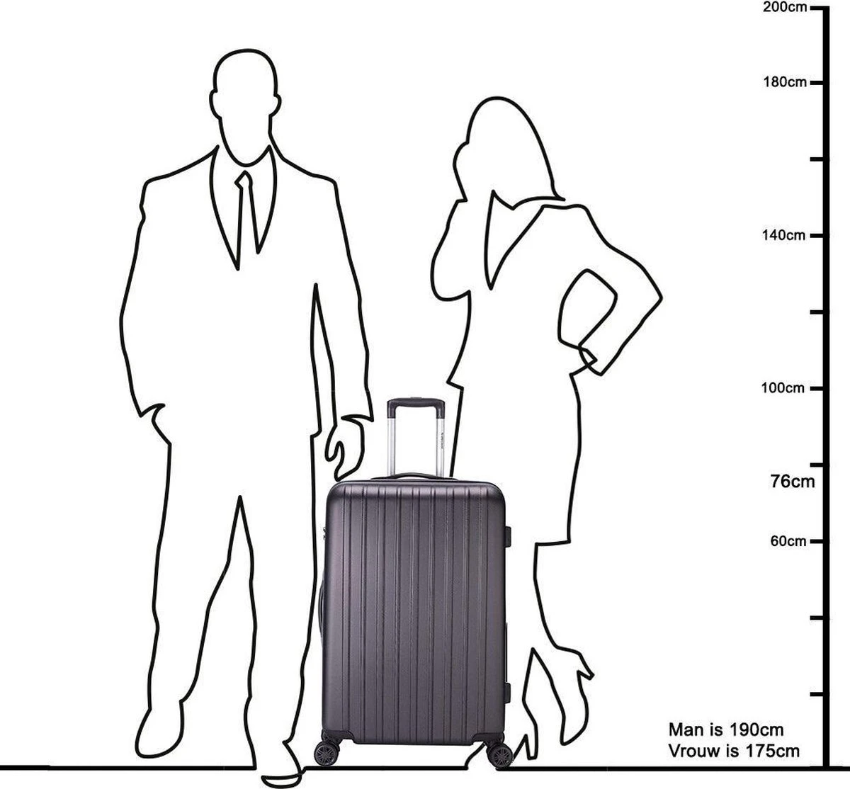 Decent Tranporto-One Grote Koffer - 76 Cm - TSA Slot - Anthracite - Afbeelding 17