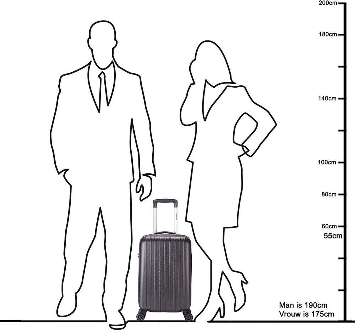 Decent Tranporto-One Handbagage Koffer - 55 Cm - TSA Slot - Dark Blue - Afbeelding 17