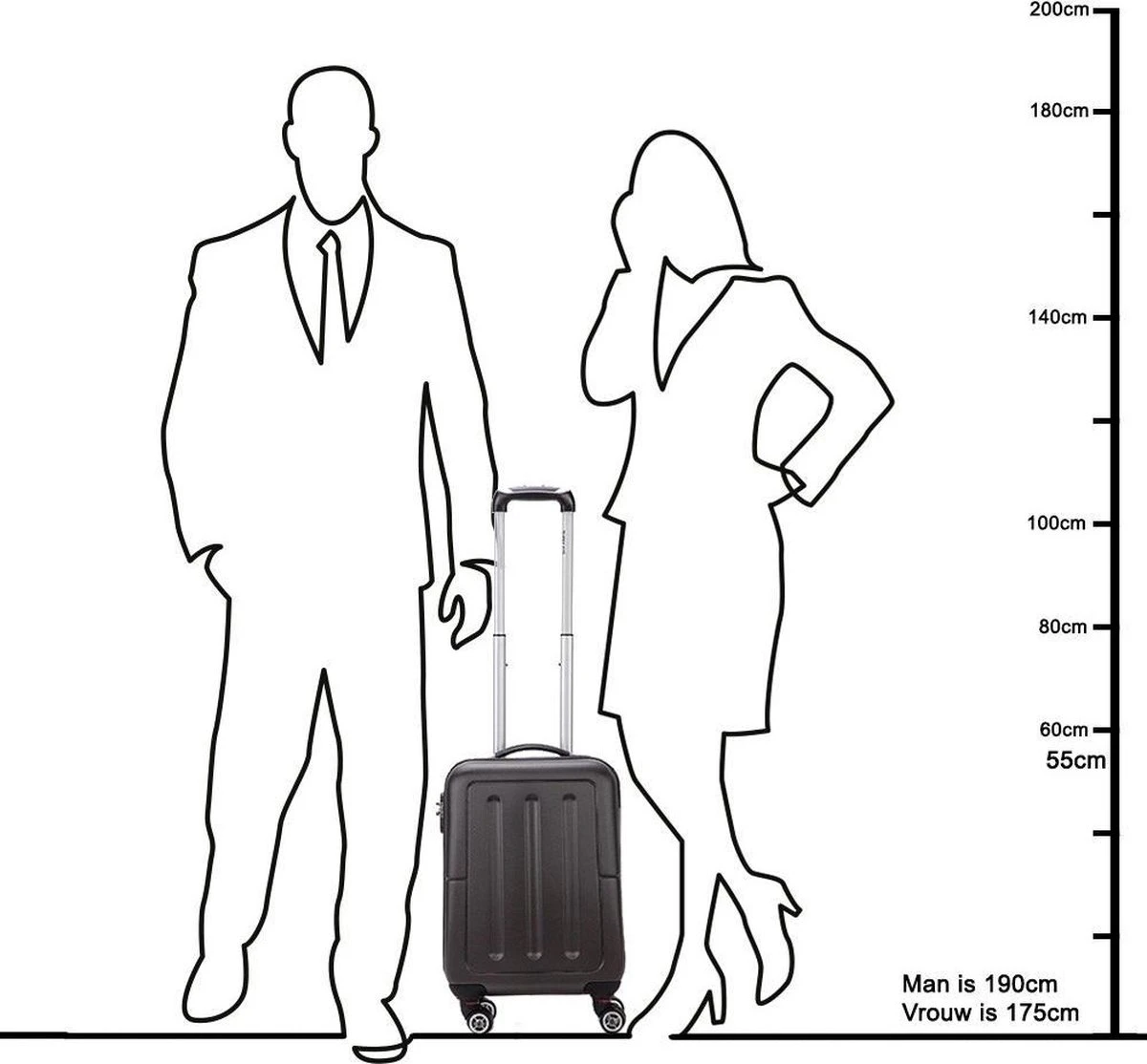 Decent Handbagage Koffer / Trolley / Reiskoffer - 50 Cm - 32 Liter - ABS - Neon-Fix - Roze - Afbeelding 20