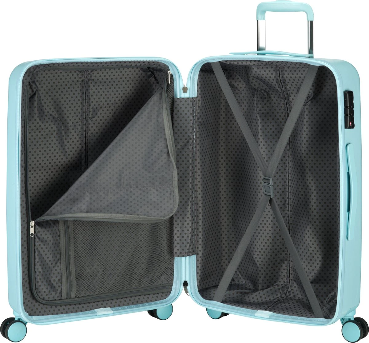 Princess Traveller Harlem - Reiskoffer - Blauw - M - 66cm - Afbeelding 4