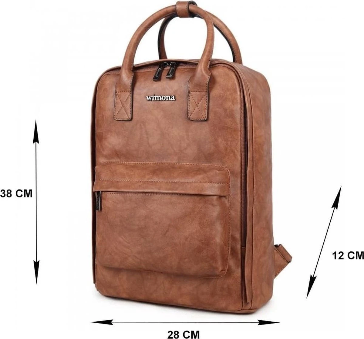 Wimona Amalia 5016 Rugtas / Handtas - Cognac - Afbeelding 3