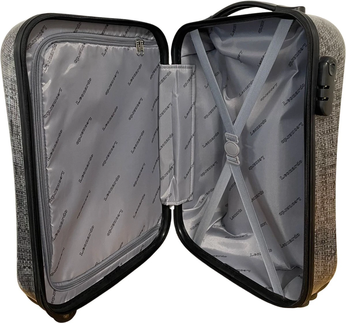 Leonardo Handbagagekoffer Lichtgewicht 51cm - Cabinsize Reiskoffer 30Liter - Reistrolley - Inclusief Slot - Afbeelding 3