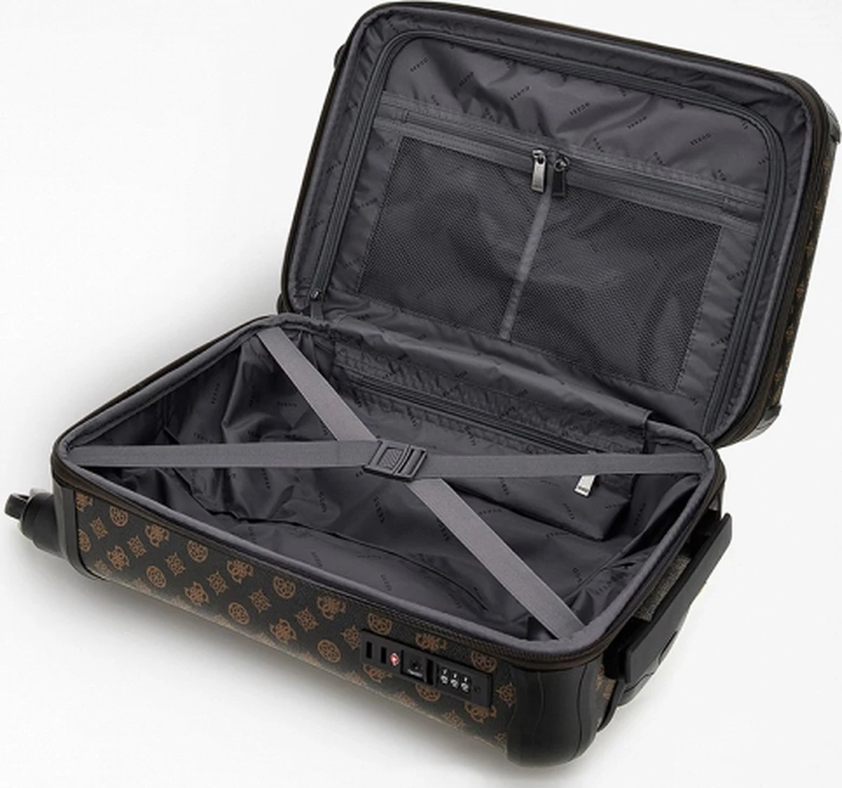 Guess Handbagage Koffer / Trolley / Reiskoffer - 50 Cm - 25 Liter - Wilder - Bruin - Afbeelding 12