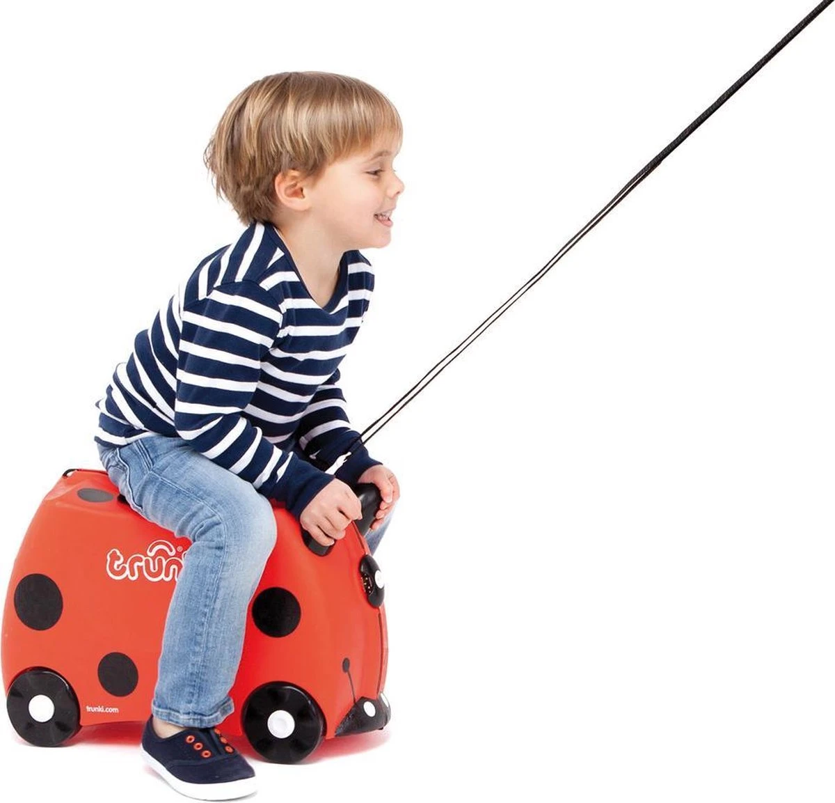 Trunki Ride-On Handbagage Koffer 46 Cm - Lieverheersbeestje Harley - Afbeelding 2