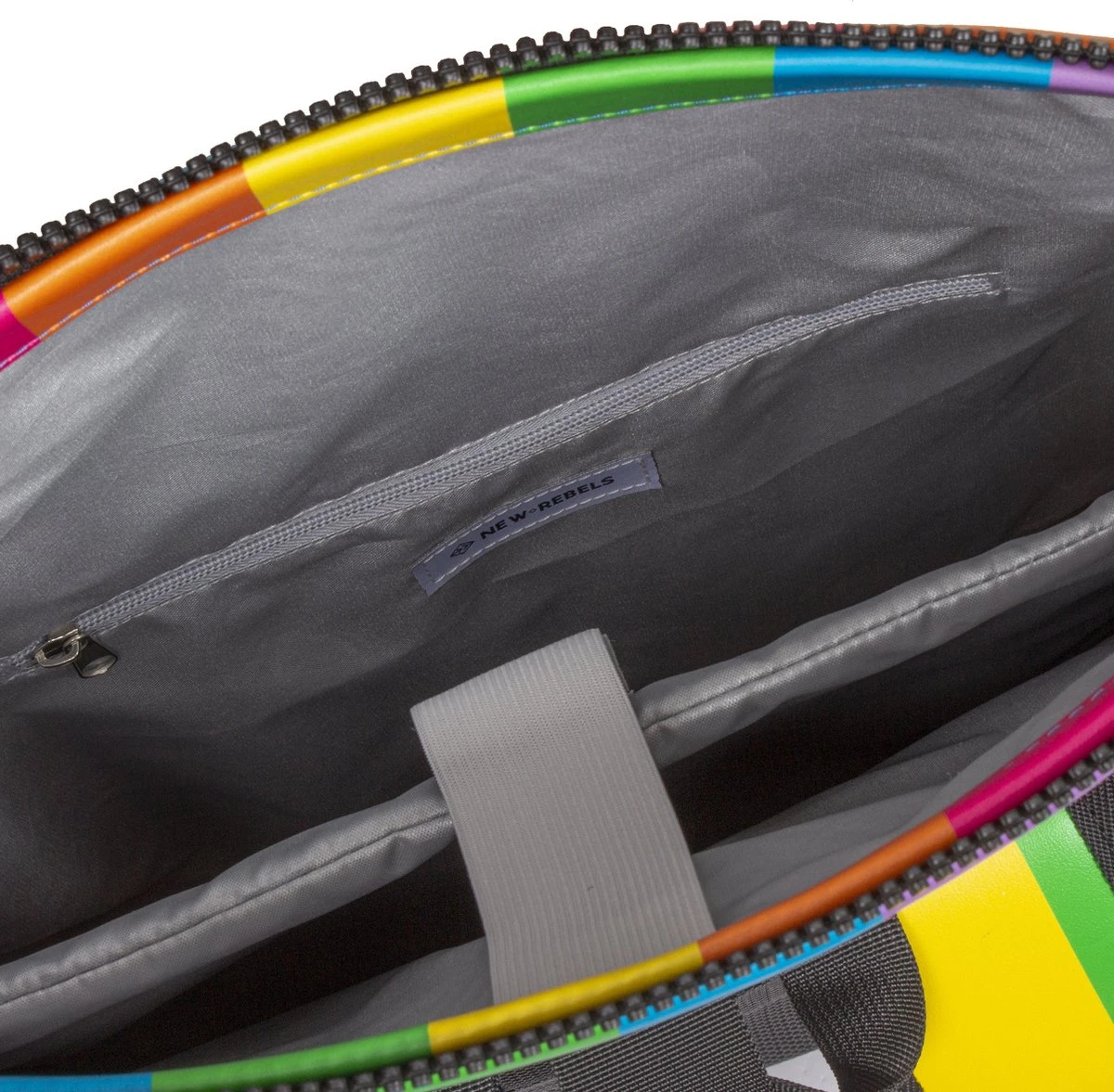 New Rebels® Mart - Rugtas - Regenboog - Waterbestendig - Roll-top - 151413121087.9 - 35x10x46cm - Rugzak / Backpack - Afbeelding 4