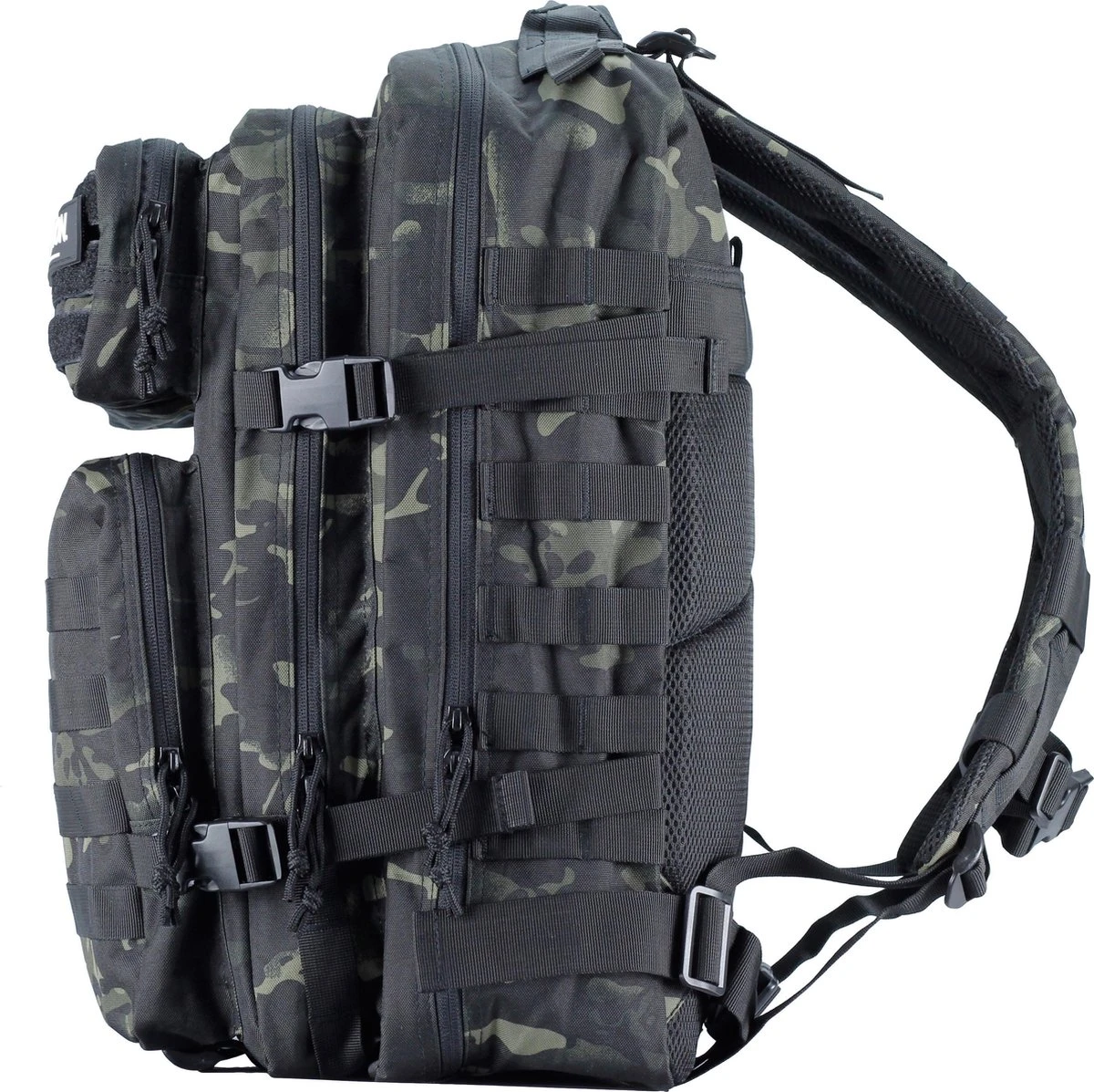 LAYSTON. - 45L Sport School Werk Rugtas - Sport Rugzak - Tactical Backpack - Waterafstotend - Camo Groen - Afbeelding 2