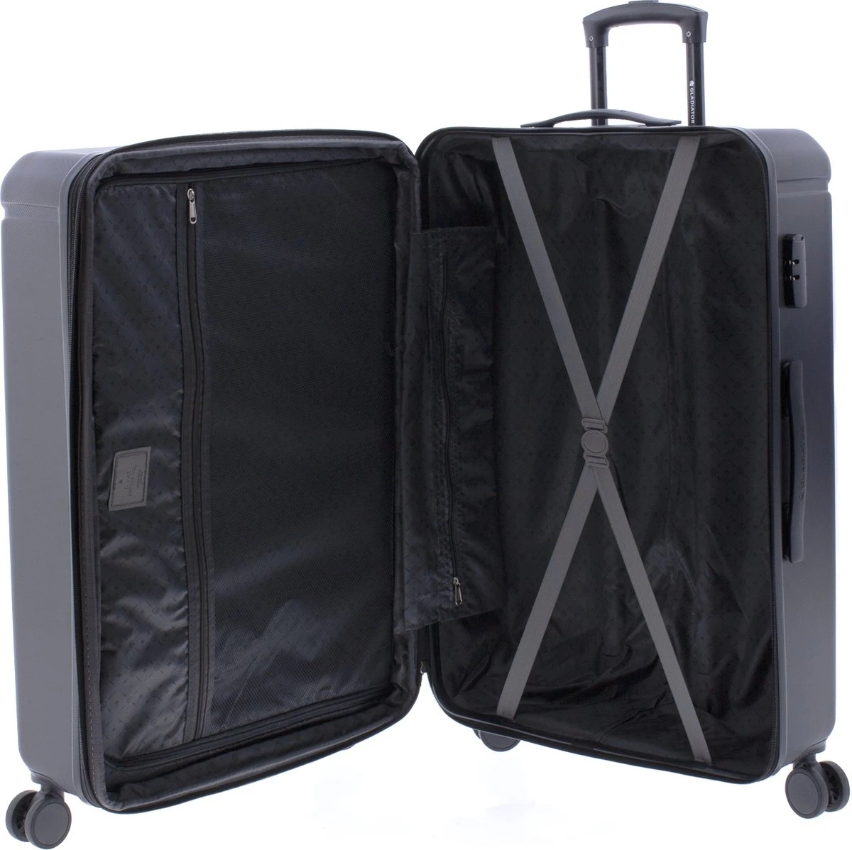 Gladiator Tropical Grote Koffer Expandable - 77 Cm - 105/117 Liter - Zwart - Afbeelding 14