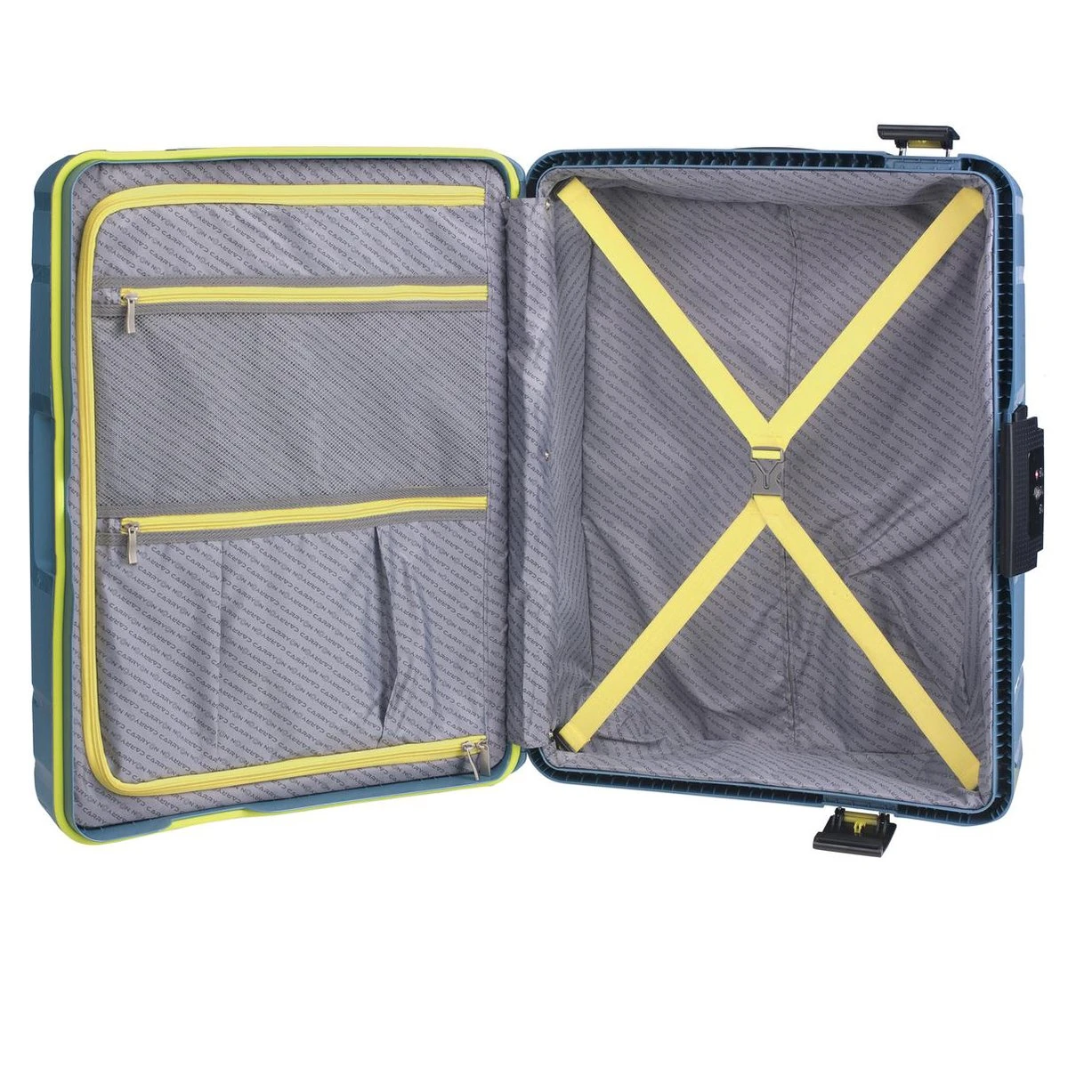 CarryOn Steward TSA Reiskoffer - 65cm Trolley Met Kliksloten - Dubbele Wielen - Blauw - Afbeelding 4