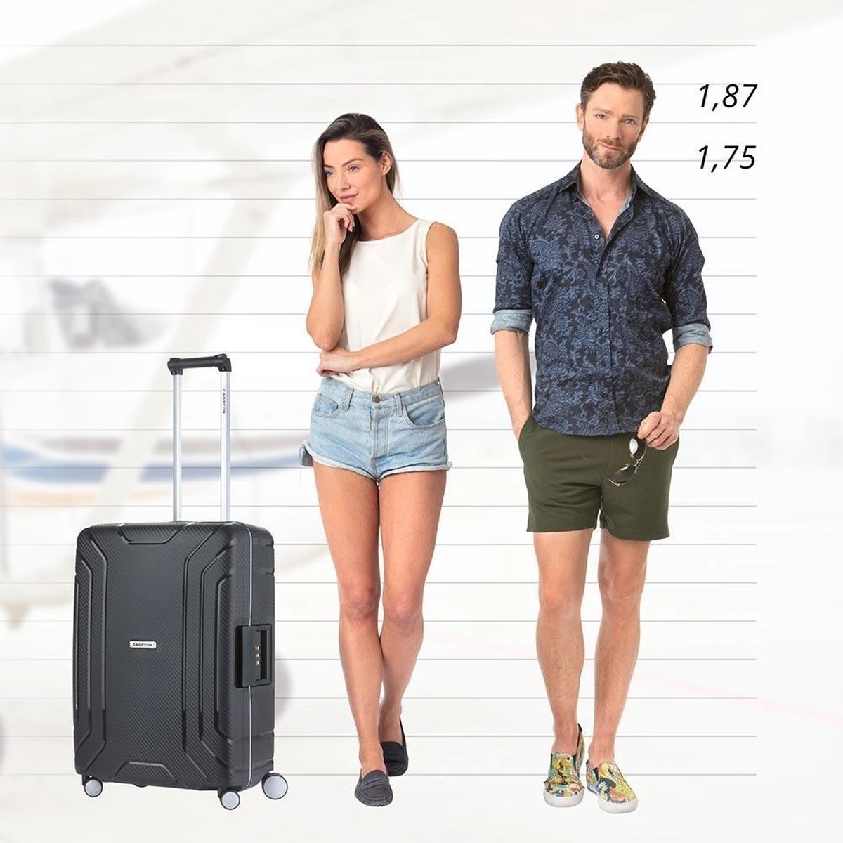 CarryOn Steward TSA Reiskoffer - 65cm Trolley Met Kliksloten - Dubbele Wielen - Zwart - Afbeelding 2