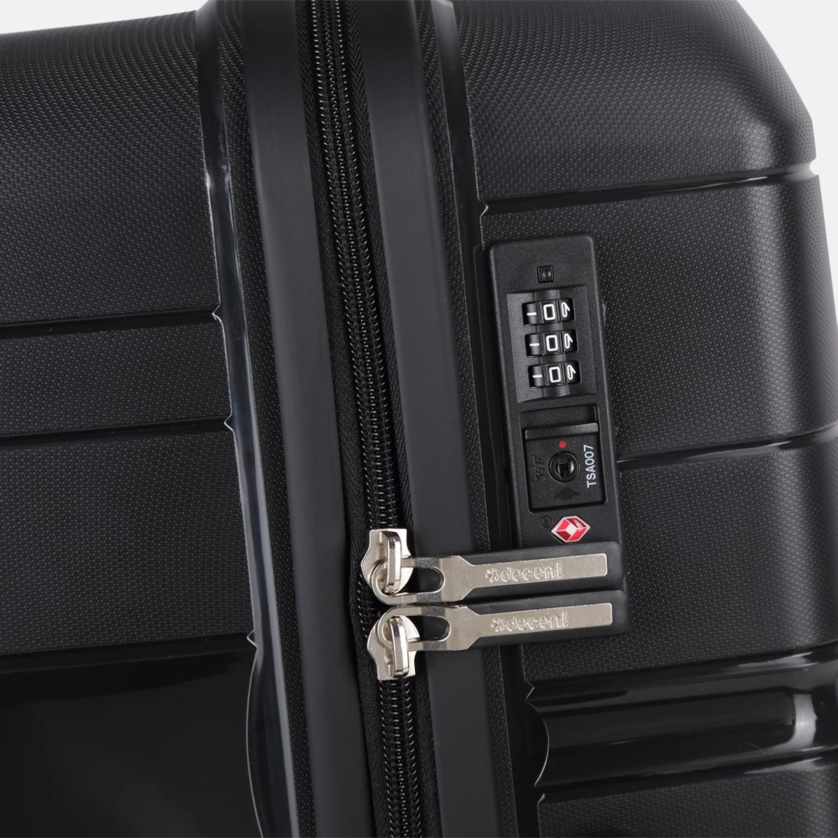 Decent ONE-CITY Large Koffer - 76 Cm - TSA Slot - Zwart - Afbeelding 3