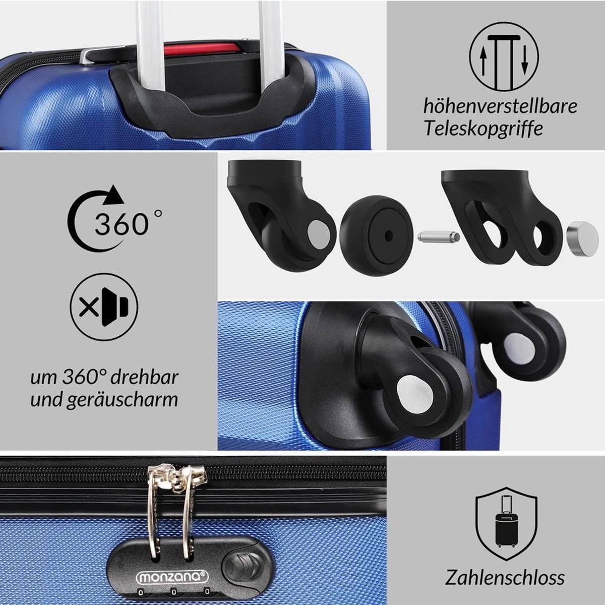 Deuba Hard Case Koffer Baseline L Navyblauw - Afbeelding 6