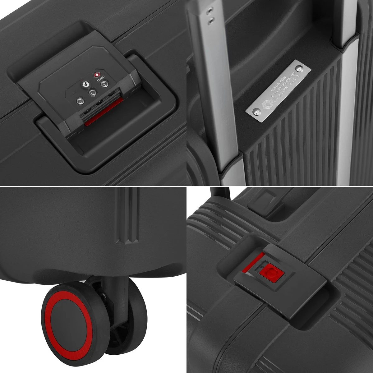 CarryOn Protector Luxe Grote Reiskoffer - Trolley 77cm Met TSA-klikslot - Ultrasterk - Zwart - Afbeelding 4