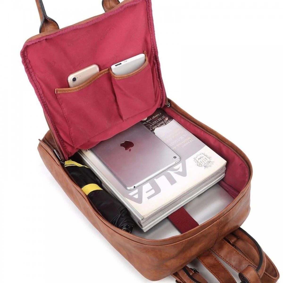 Wimona Amalia 5016 Rugtas / Handtas - Cognac - Afbeelding 5