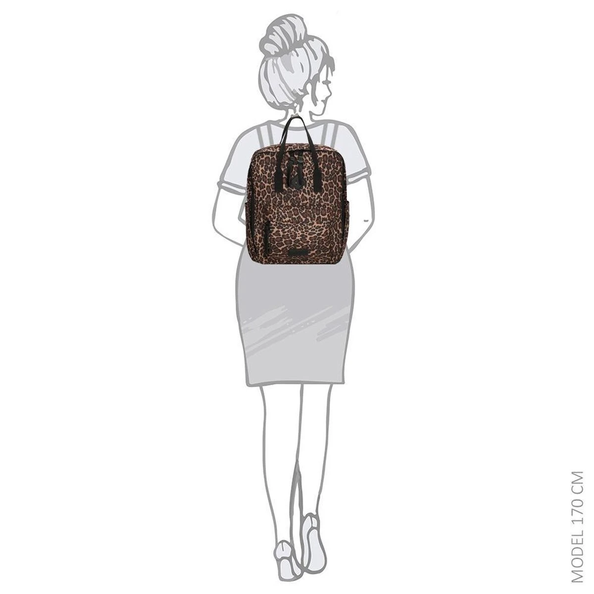 Enrico Benetti Londen 46150 Laptoprugzak Met 14" Laptopvak - Panter Print - Afbeelding 7