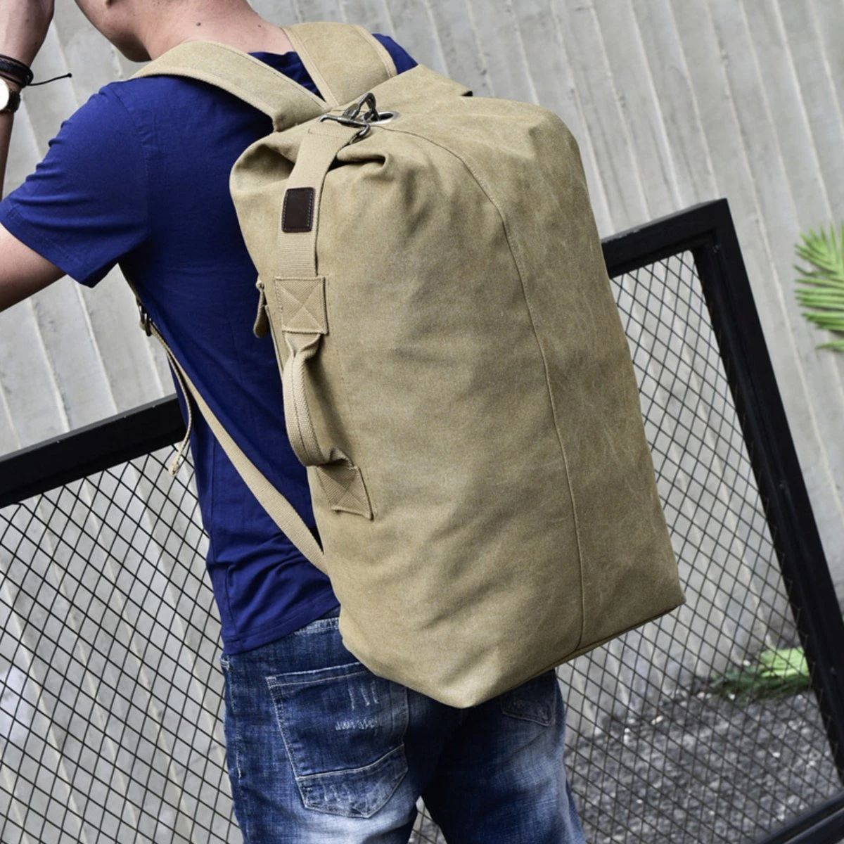 MIRO Luxe Rugzak - Rugtas - Backpack - Grote Capaciteit - Met Zip - 50 Liter - Bruin - Afbeelding 4