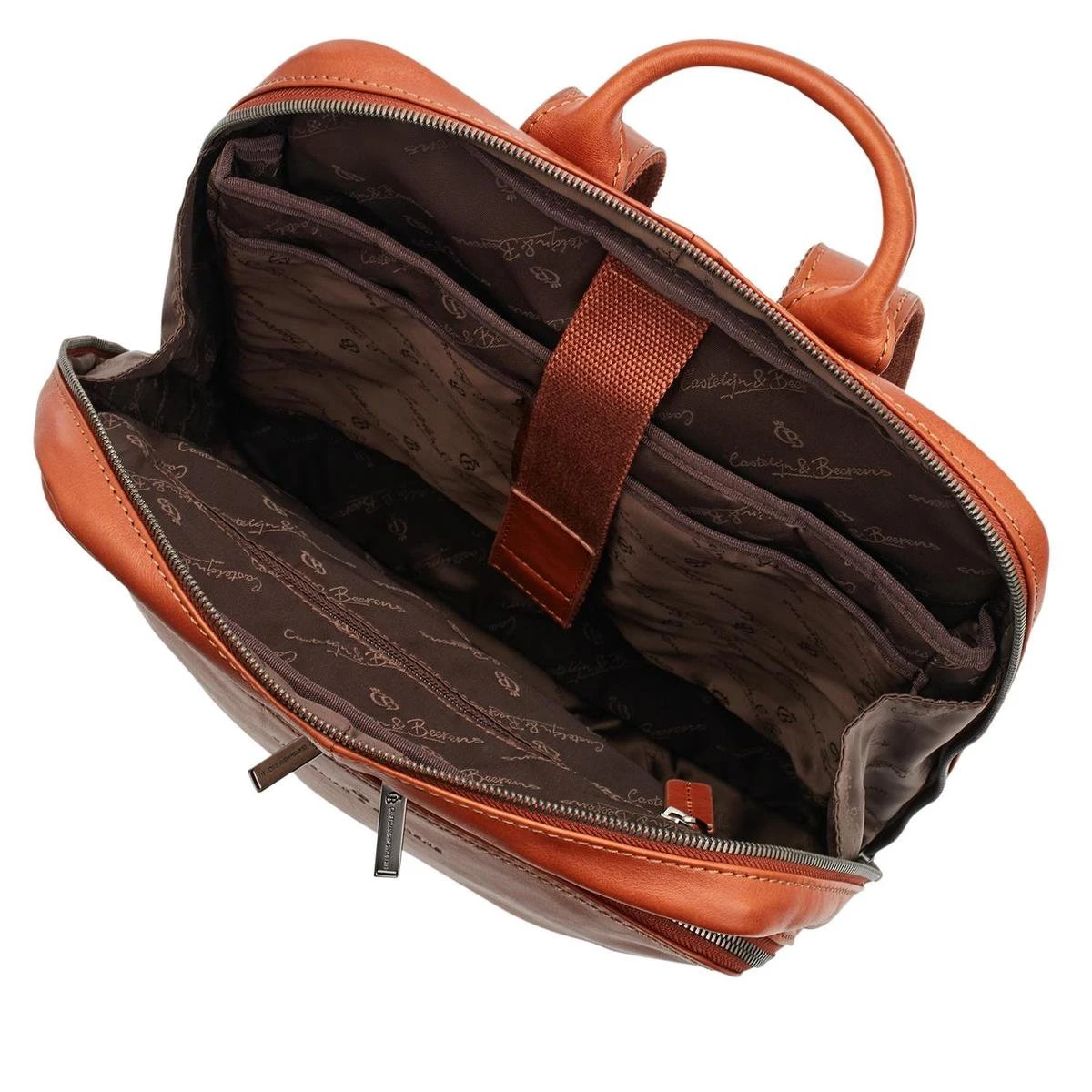 Castelijn & Beerens - Firenze Laptoprugzak 15,6 + Tablet RFID | Lichtbruin - - Afbeelding 12