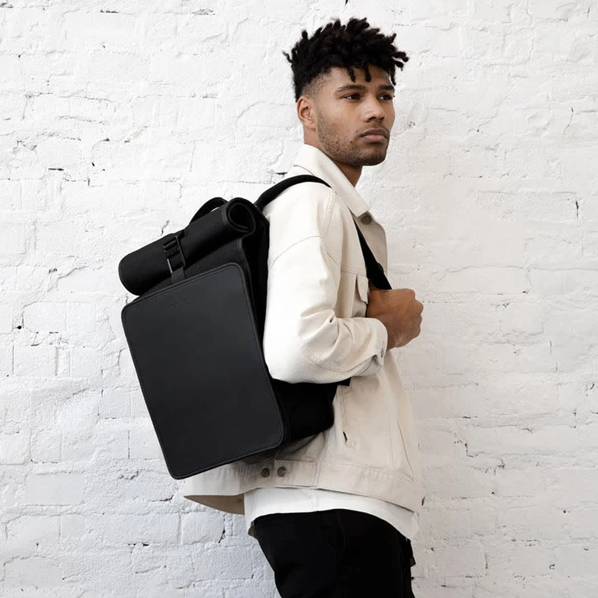 Kapten & Son Lund Pro Rugzak 16 Inch All Black - Afbeelding 4