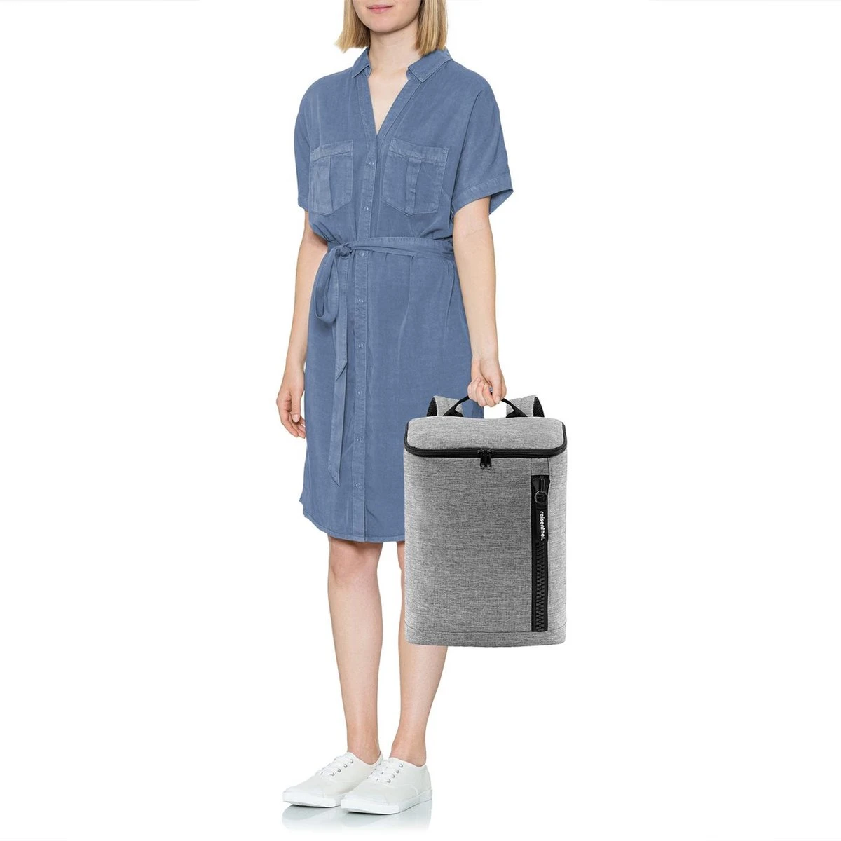 Reisenthel Overnighter-Backpack Rugzak M - 13L Twist Silver Grijs - Afbeelding 4