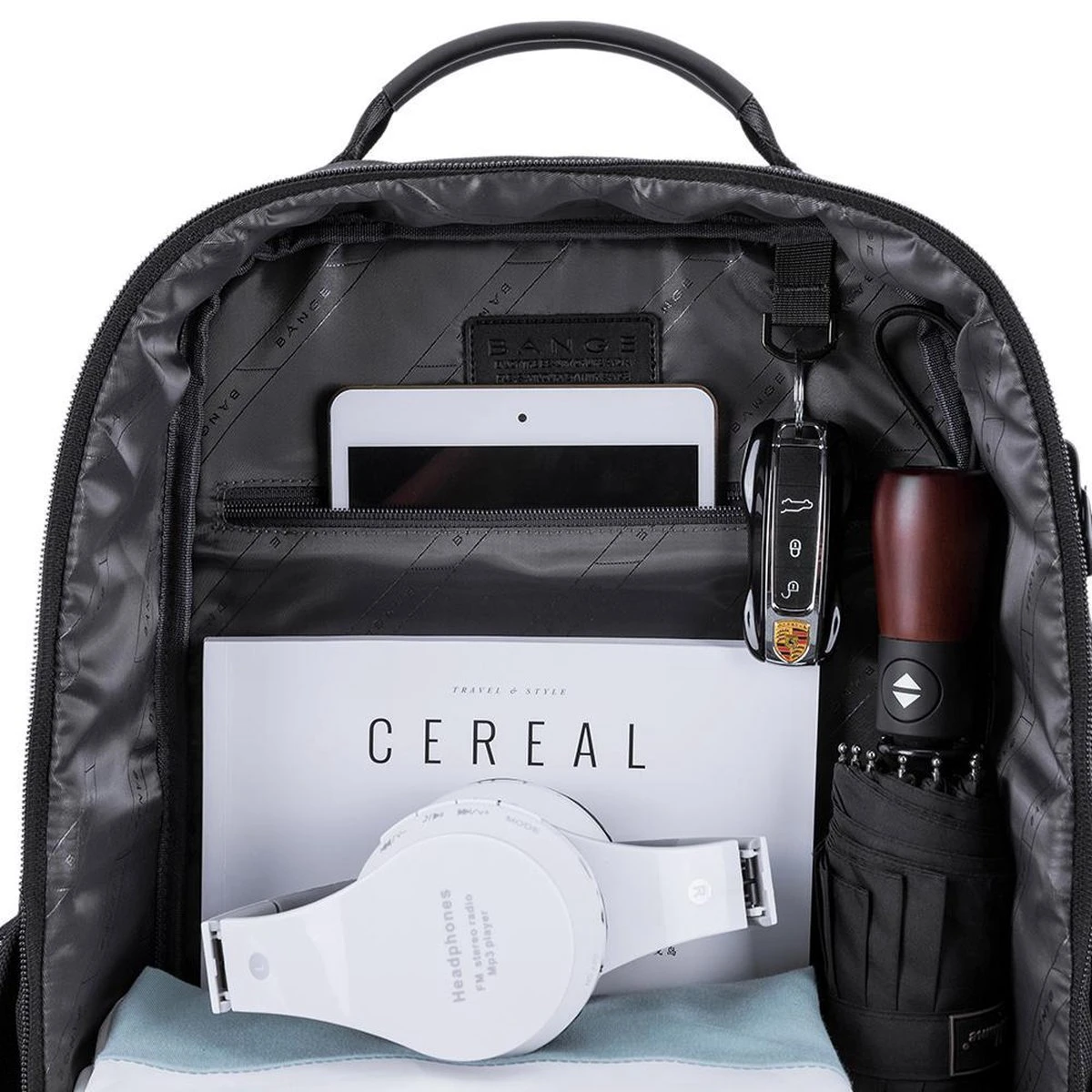 Bange - Laptop Rugzak 15,6 Inch - Anti Diefstal Rugzak - Zwart - Afbeelding 4