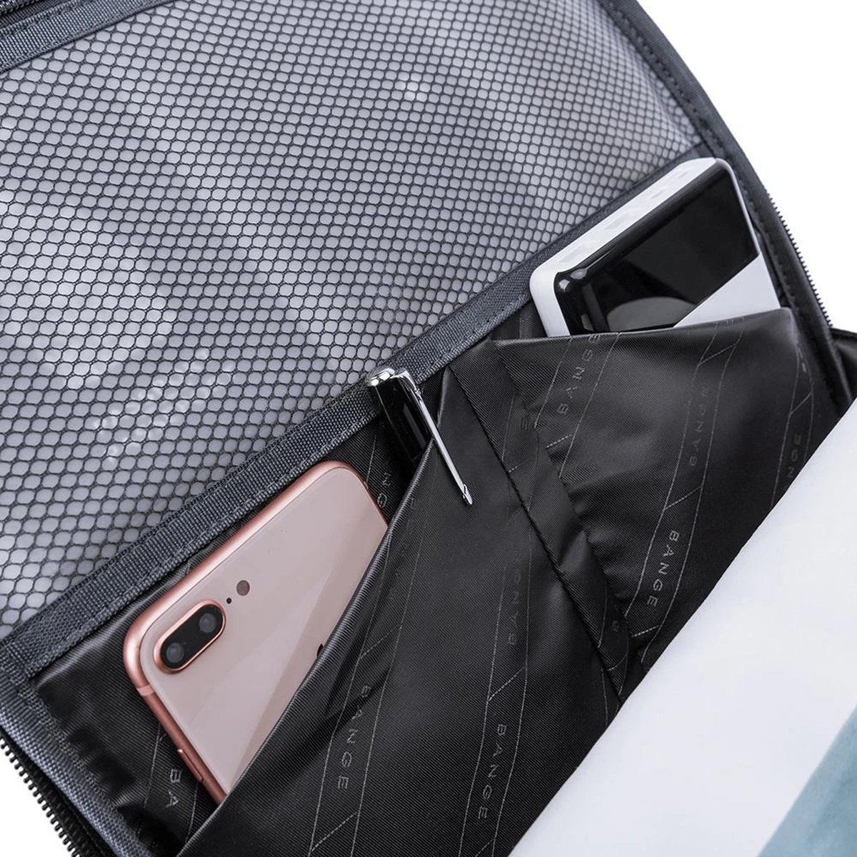 Bange - Laptop Rugzak 15,6 Inch - Anti Diefstal Rugzak - Zwart - Afbeelding 14