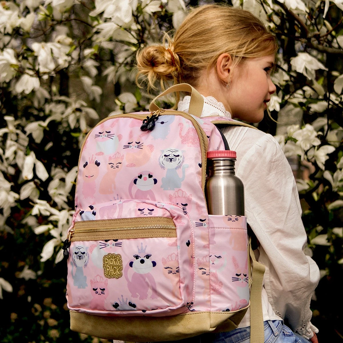 Pick & Pack Lieve Diertjes - Rugzak - Roze - Maat M - Afbeelding 8