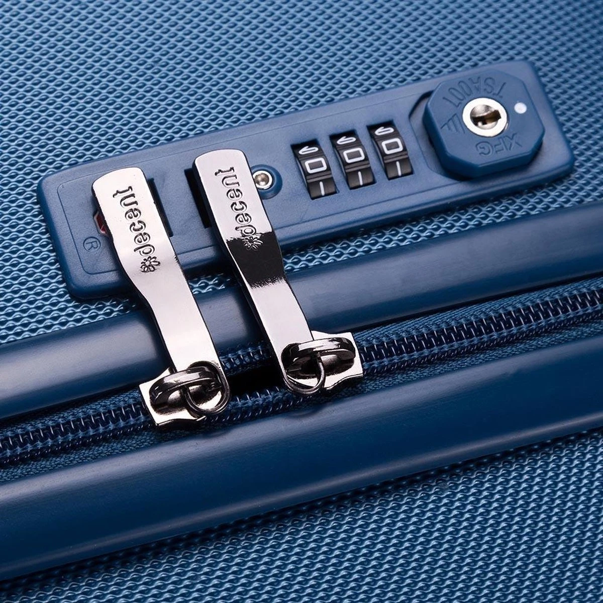 Decent Tranporto-One Handbagage Koffer - 55 Cm - TSA Slot - Dark Blue - Afbeelding 9