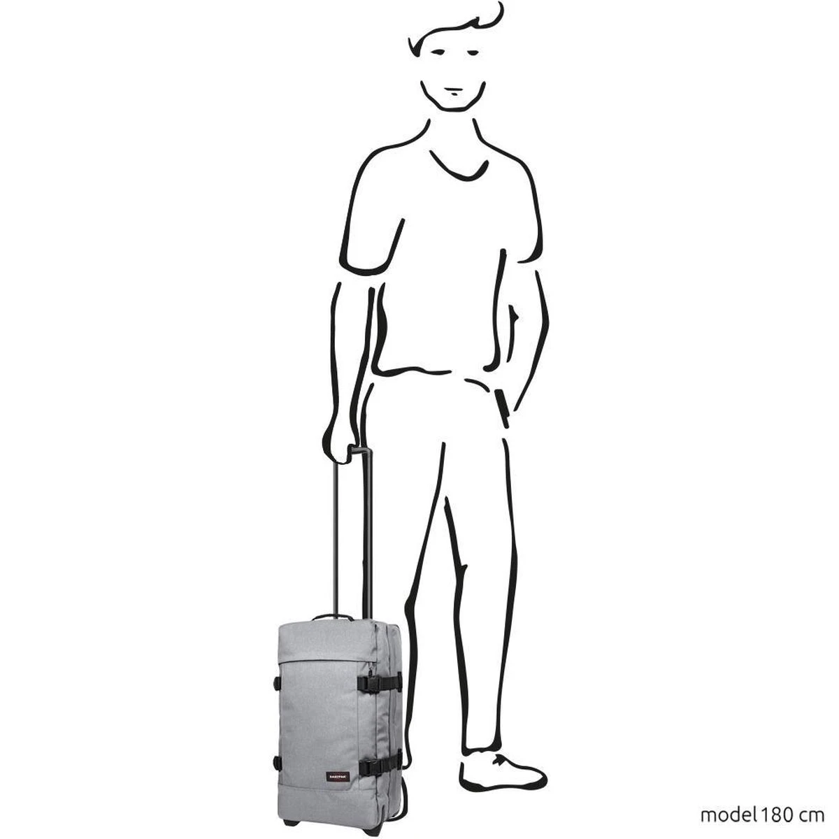 Eastpak TRANVERZ S Reiskoffer, Handbagage (51 X 32.5 X 23 Cm) - Sunday Grey - Afbeelding 15