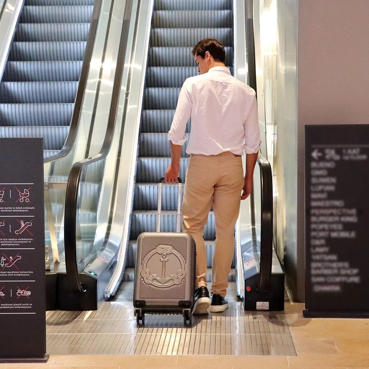 Biggdesign Ocean Handbagage Koffer - Reiskoffer - Grijs - Klein - Afbeelding 6