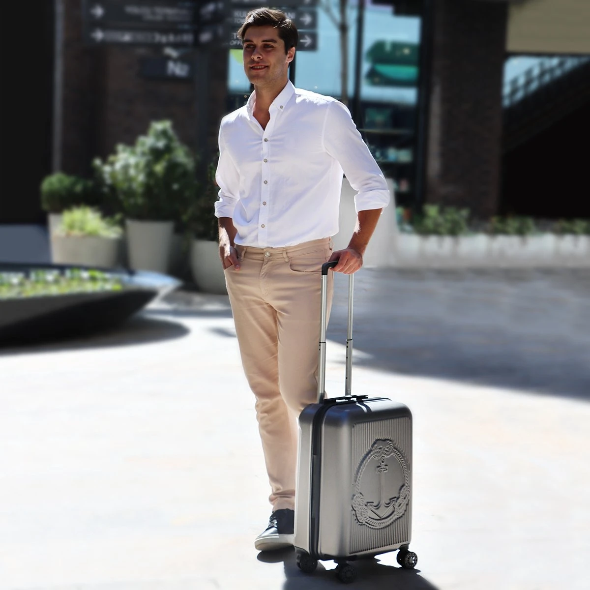 Biggdesign Ocean Handbagage Koffer - Reiskoffer - Grijs - Klein - Afbeelding 10